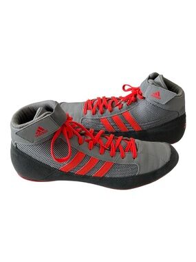 Adidas Mat Wizard 3 Men’s Wrestling Combat Sport Sz 12 Gray Solar Red Shoes